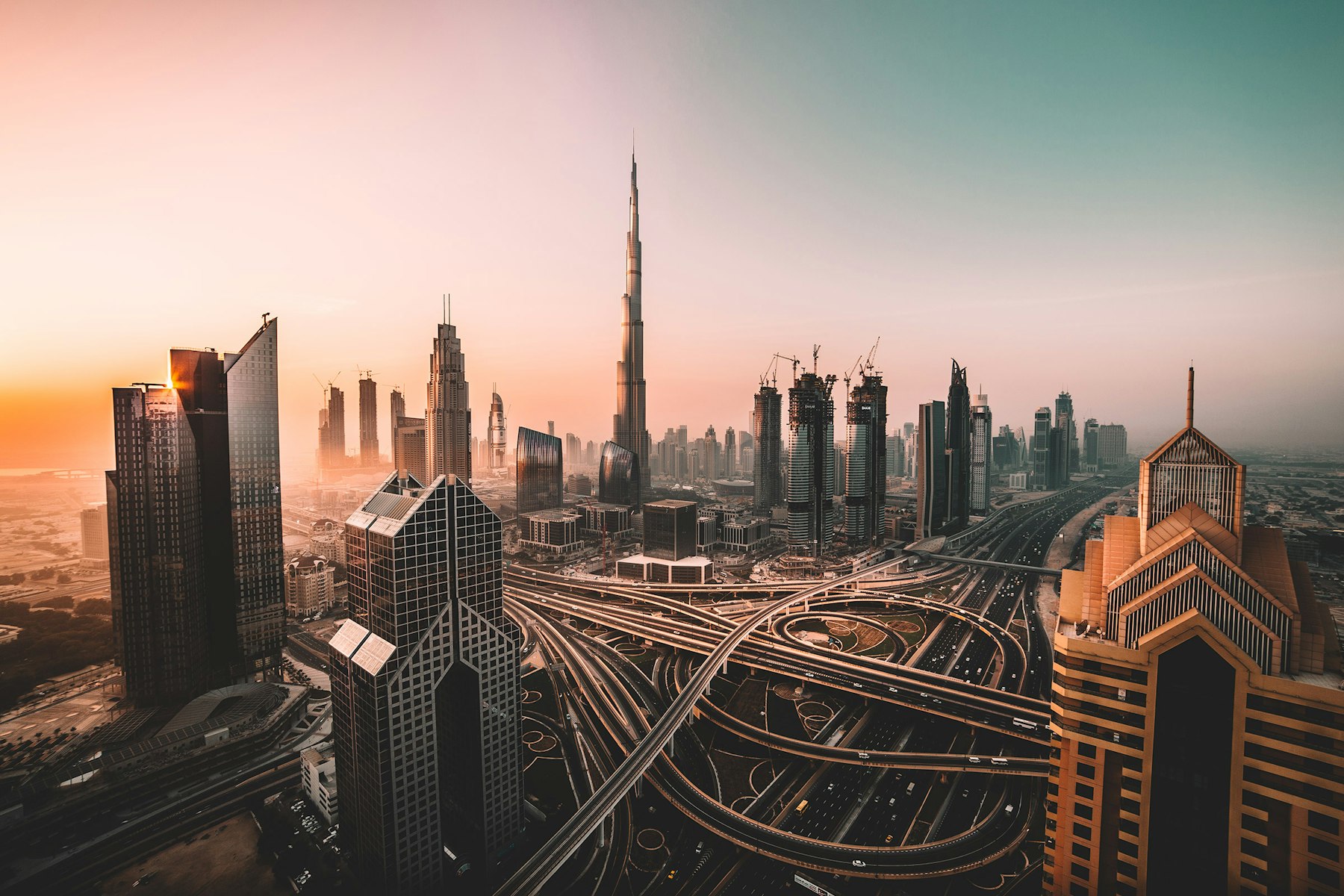 UAE skyline visual treated in TRACE brand grade